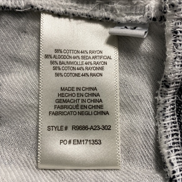 Cotton blend Cloth & Stone for Anthropology black & white top Size M, EUC - Picture 3 of 10